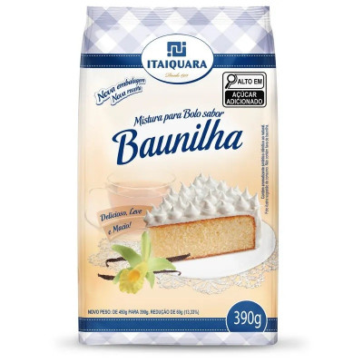 MISTURA PARA BOLO ITAIQUARA BAUNILHA 390G