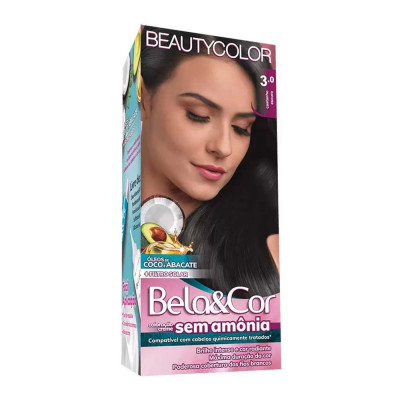 TINTURA BELA&COR SEM AMONIA 3.0 CASTANHO ESCURO