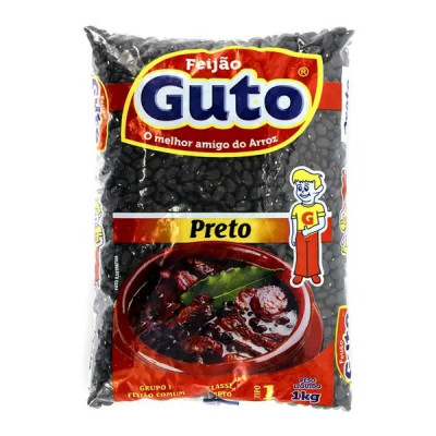FEIJAO PRETO GUTO 1KG