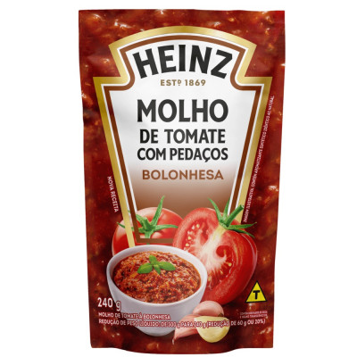 MOLHO TOMATE HEINZ 240G BOLONHESA SACHET