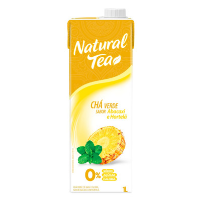 CHA VERDE ABACAXI HORTELA 1L NATURAL TEA