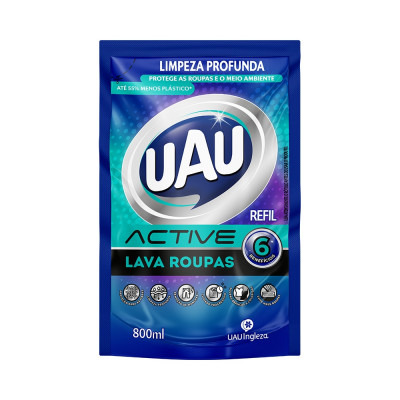 LAVA ROUPAS UAU ACTIVE REFIL 800ML