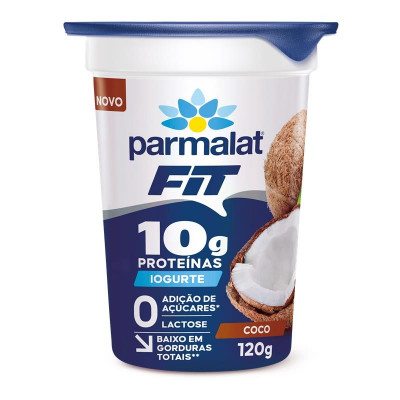 IOGURTE PARMALAT FIT PROTEINAS COCO ZERO LACTOSE COPO 120GR