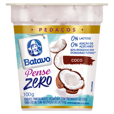 IOGURTE BATAVO PENSE ZERO PEDACOS COCO COPO 100GR