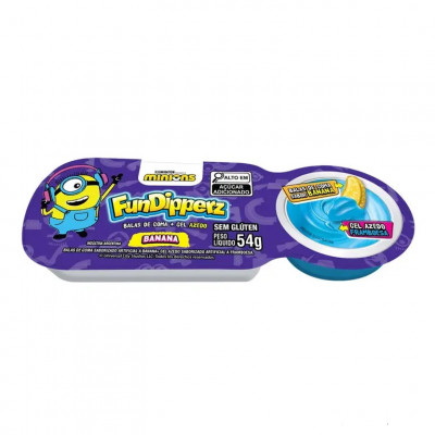 FUNDIPPERZ MINIONS BANANA 54G BALA DE GOMA+ACIDO