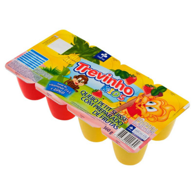 PETIT SUISSE TREVINHO KIDS MORANGO/BANANA 320G