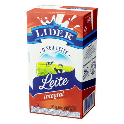 LEITE LONGA VIDA LIDER INTEGRAL 1L