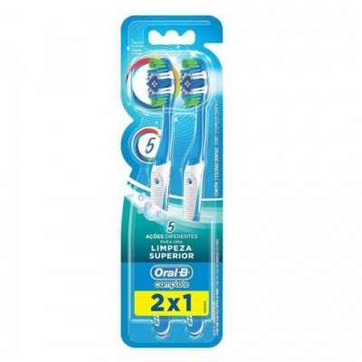 ESCOVA DENTAL ORAL-B COMPLETE 5 AÇÕES DE LIMPEZA MACIA N°40 2X1