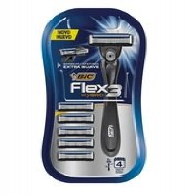 APARELHO BARBEAR BIC FLEX 3 HYBRID COM 5 RECARGAS