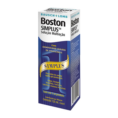 BOSTON SIMPLUS SOLUÇÃO PARA LENTES RIGIDAS 120ML BOUSCH LOMB