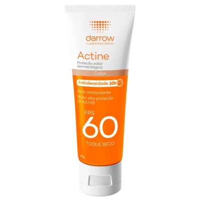 PROTETOR SOLAR FACIAL ACTINE COLOR FPS 60 40G