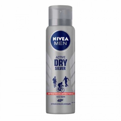 DESODORANTE NIVEA AEROSOL MASCULINO SILVER PROTECT 150ML