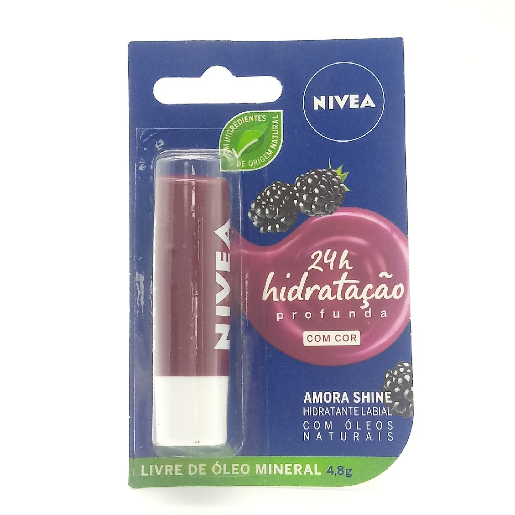 PROTETOR LABIAL NIVEA AMORA SHINE 4,8GR HIDRATAÇÃO PROFUNDA COM COR