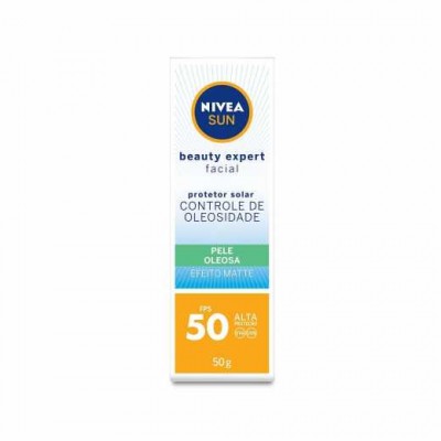 PROTETOR SOLAR FACIAL NIVEA BEAUTY EXPERT PELE OLEOSA FPS50 50G