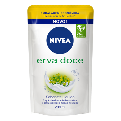 SABONETE LÍQUIDO ERVA DOCE REFIL NIVEA 200ML