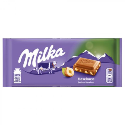 CHOCOLATE MILKA BROKEN HAZELNUT 100 G