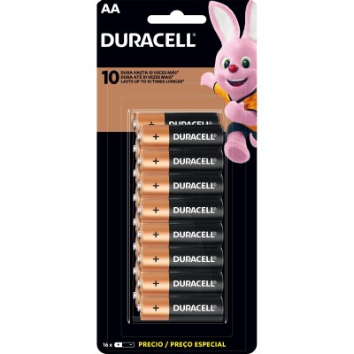 PILHA DURACELL AA 16 UNIDADES