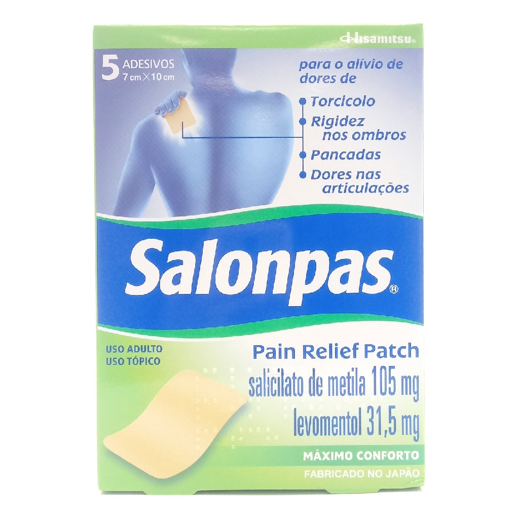 SALONPAS PAIN RELIEF PATCH COM 5 ADESIVOS