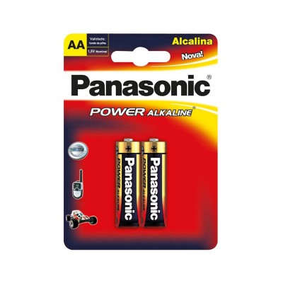 PILHA PANASONIC ALKALINA PEQUENA LR6 BP2 COM 2 UN