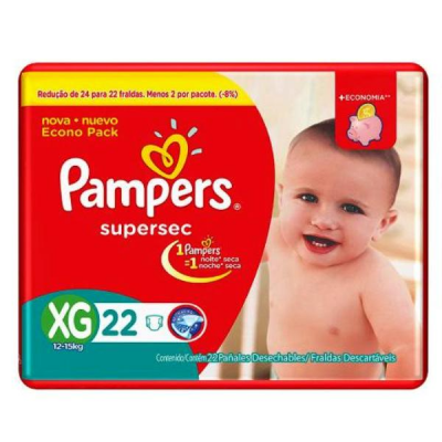 FRALDA PAMPERS SUPERSEC XG 22 UNIDADES