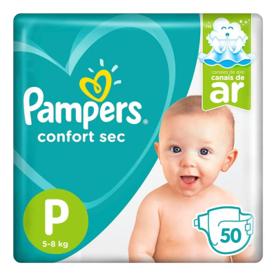 FRALDA PAMPERS CONFORT SEC P 50 UNIDADES