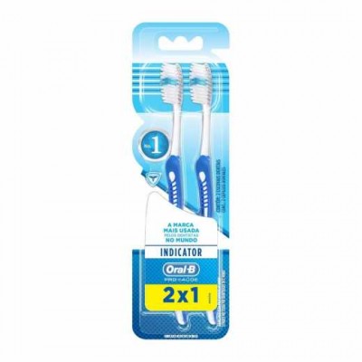 ESCOVA DENTAL ORAL B INDICATOR PLUS 30 LEVE 2 UNIDADES PAGUE 1 UNIDADE