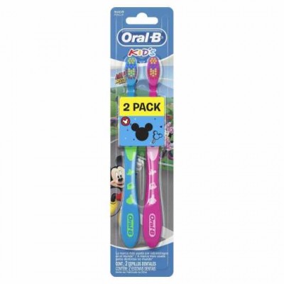 ESCOVA DENTAL INFANTIL ORAL B MICKEY 2 UNIDADES