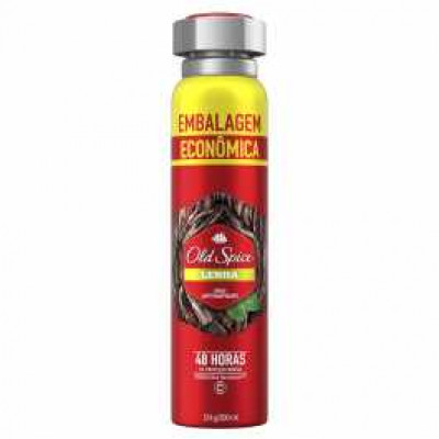 DESODORANTE OLD SPICE LENHA SPRAY ANTITRANSPIRANTE COM 124 GRAMAS