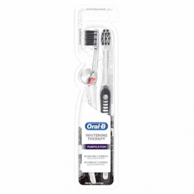 ESCOVA DENTAL ORAL-B 3D WHITE WHITENING THERAPY PURIFICATION 2 UNIDADES