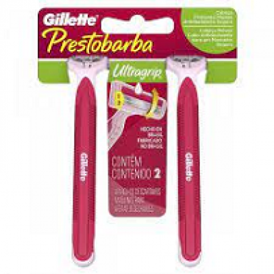 APARELHO PRESTOBARBA ULTRA GRIP FEMININO 2 UN