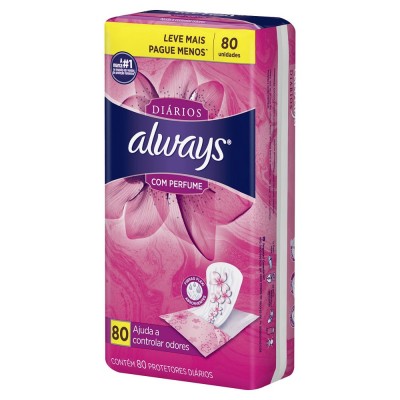 PROTETOR DIÁRIO ALWAYS COM PERFUME 80 UN