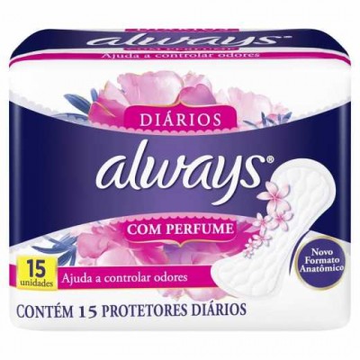 PROTETOR ALWAYS REGULAR COM 15 UNIDADES