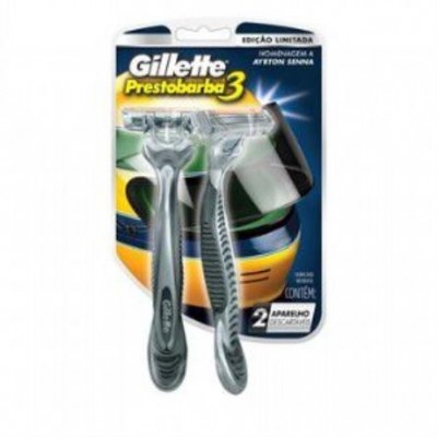 APARELHO GILLETTE PRESTOBARBA 3 MASCULINO 2 UN