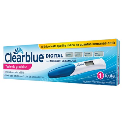 TESTE DE GRAVIDEZ CLEARBLUE DIGITAL COM INDICADOR DE SEMANAS