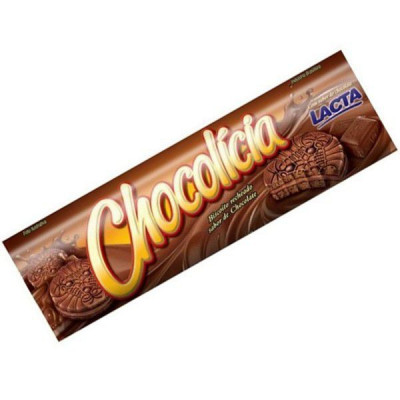 BISCOITO LACTA CHOCOLICIA SABOR CHOCOCOLATE 132 GRAMAS