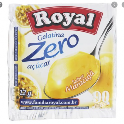 GELATINA ROYAL ZERO MARACUJÁ 12G