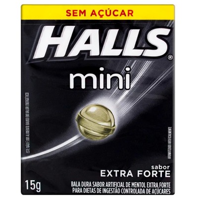 DROPS HALLS MINI EXTRA FORTE SEM AÇÚCAR 15G