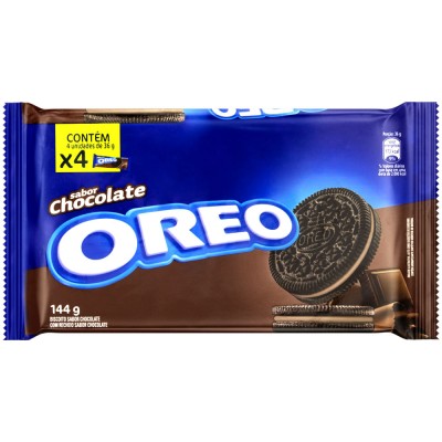 BISCOITO RECHEADO OREO CHOCOLATE 144 G