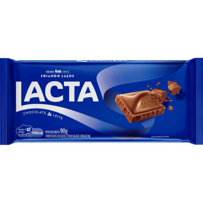 CHOCOLATE LACTA AO LEITE 90 GRAMAS