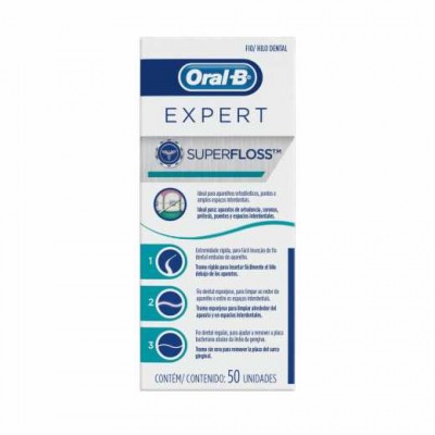 FIO DENTAL ORAL-B SUPERFLOSS 50 UNIDADES