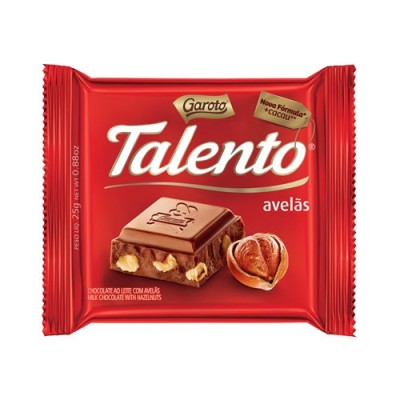 CHOCOLATE GAROTO TALENTO AVELÃ 25G