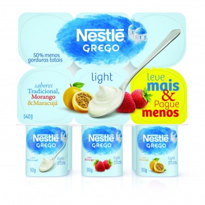 IOGURTE NESTLÉ GREGO 3 SABORES LIGHT 540 G