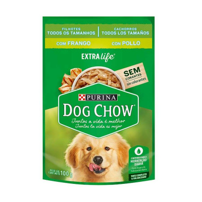 ALIMENTO PARA CÃES DOG CHOW FILHOTES SABOR FRANGO 100 GRAMAS