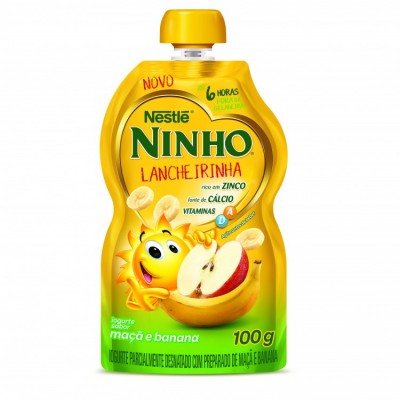 IOGURTE NESTLÉ NINHO POUCH MAÇÃ E BANANA 100G