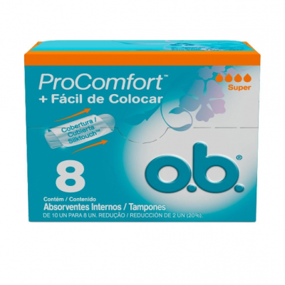 ABSORVENTE INTERNO OB PROCOMFORT SUPER 8 UNIDADES