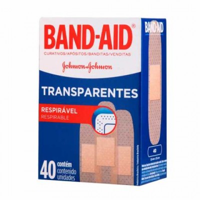 CURATIVO BAND-AID TRANSPARENTE 40 UNIDADES