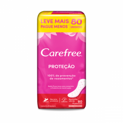 PROTETOR CAREFREE ORIGINAL COM PERFUME LEVE 80 PAGUE 60 UNIDADES