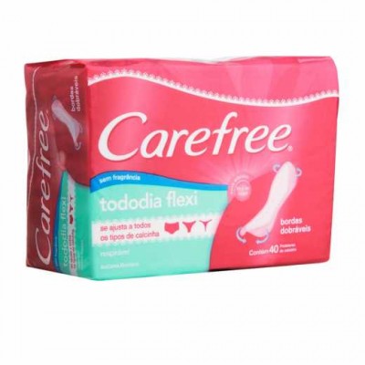 PROTETOR DIÁRIO CAREFREE TODODIA FLEXI S/ PERFUME 40 UNIDADES