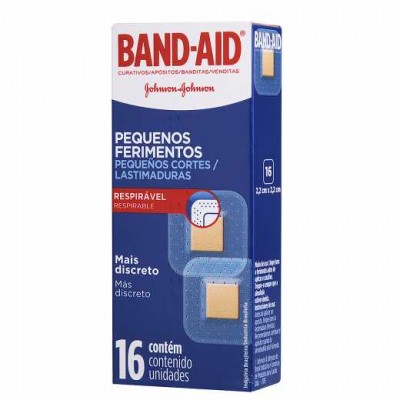 CURATIVO BAND-AID PEQUENOS FERIMENTOS 16 UNIDADES