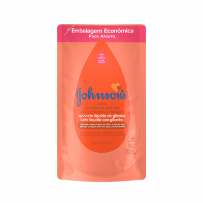 REFIL SABONETE LÍQUIDO JOHNSON'S BABY CABEÇA AOS PÉS 180ML